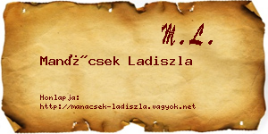 Manácsek Ladiszla névjegykártya